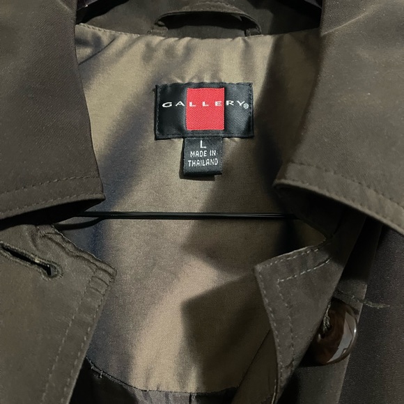 Gallery, chocolate brown hooded trench coat. - Picture 4 of 5